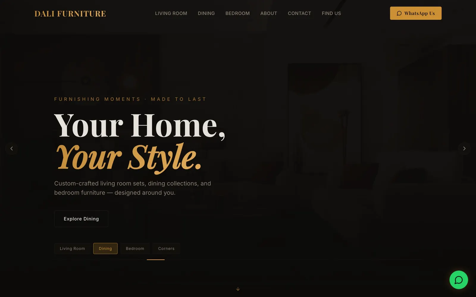 DALI FURNITURE — website by Yalla Build