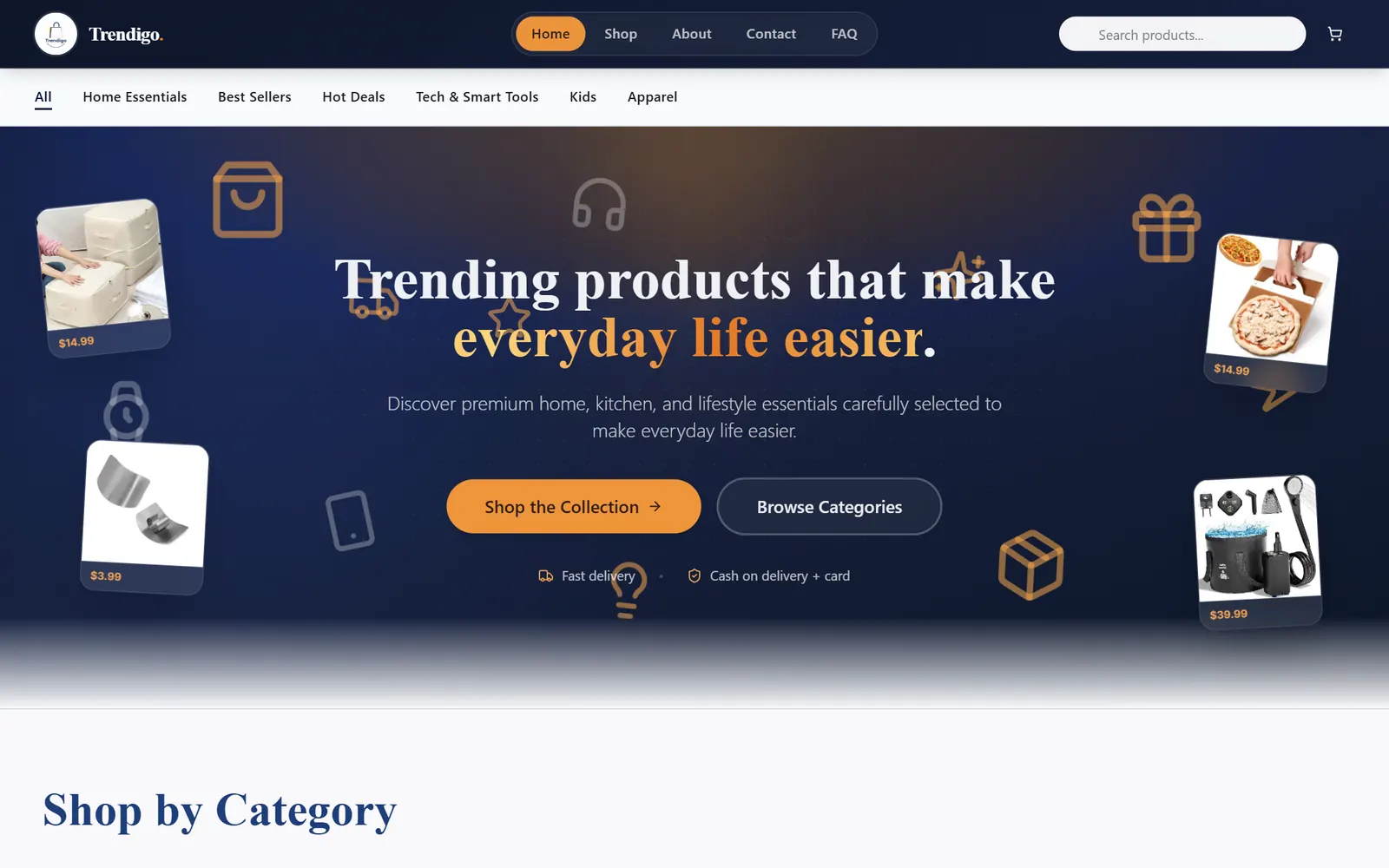 TRENDIGO — website by Yalla Build